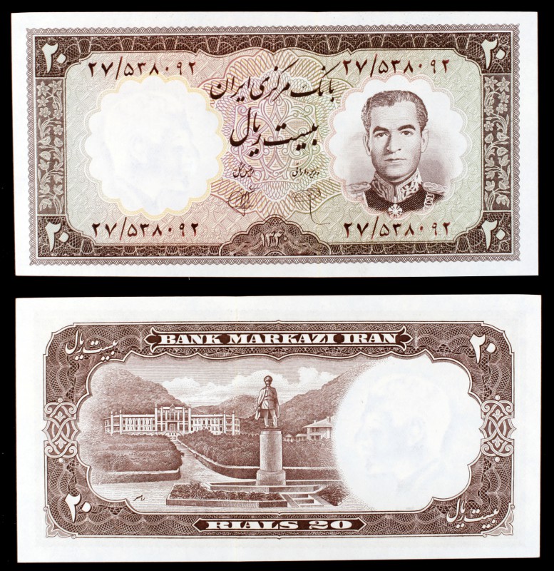 SH 1340 (1961). Irán. Banco Melli Irán. 20 rials. (Pick 72). Hotel Ramsar. S/C-....