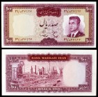 s/d (1965). Irán. Banco Markazi. 100 rials. (Pick 80). Refinería de Abadán. S/C-.