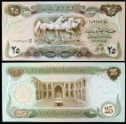 1978 / AH 1398. Iraq. Banco Central. 25 dinars. (Pick 66a). Palacio Abbasid. S/C.