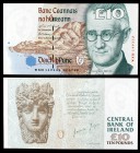 1999. Irlanda. Banco Central. 10 libras. (Pick 76b). 2 de julio, James Joyce. Escaso. S/C.