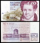 1999. Irlanda. Banco Central. 20 libras. (Pick 77b). 9 de diciembre, Daniel O'Connell. Muy escaso. S/C.