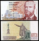1996. Irlanda. Banco Central. 100 libras. (Pick 79a). 22 de agosto, Charles Stewart Parnell. Raro. EBC-.