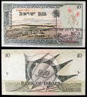 1955 / 5715. Israel. Banco de Israel. 10 liras. (Pick 27a). Valle de Jezreel. S/C.