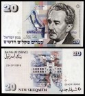 1993 / 5753. Israel. Banco de Israel. 20 nuevos sheqalim. (Pick 54c). Moshé Sharet. S/C.