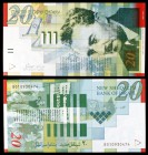 1998 (1999). Israel. Banco de Israel. 20 nuevos sheqalim. (Pick 59a). Moshé Sharet. S/C.