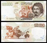1994. Italia. Banco de Italia. 100000 liras. (Pick 117b). 6 de mayo, Caravaggio. Escaso. S/C.