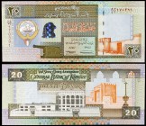 1968 (1994). Kuwait. Banco Central. 20 dinars. (Pick 28a). Fortaleza / Banco Central. Escaso. S/C.