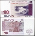 1992 (1993). Letonia. Banco de Letonia. 10 latu. (Pick 44). S/C.