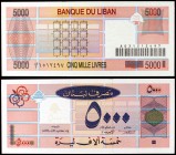 1995. Líbano. Banco de Líbano. 5000 libras. (Pick 71b). S/C.