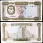 s/d. Libia. Banco Central. 5 dinars. (Pick 36b). MBC+.