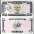 s/d (1972). Libia. Banco Central. 10 dinars. (Pick 37b). Omar El Mukhtar. S/C.
