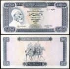 s/d (1972) Libia. Banco Central. 10 dinars. (Pick 37b). Omar El Mukhtar. MBC+.