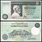 s/d (1989). Libia. Banco Central. 10 dinars. (Pick 56). Omar El Mukhtar. S/C.