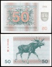 1991. Lituania. Banco de Lituania. 50 (Talonas). (Pick 37b). Alce. S/C-.