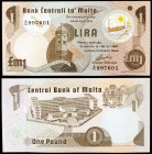 1967 (1979). Malta. Banco Central. 1 lira. (Pick 34b). S/C.