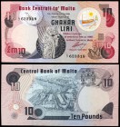 1967 (1979). Malta. Banco Central. 10 liras. (Pick 36a). Estatua de la Justicia. S/C.