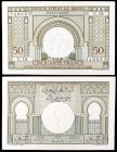 1949. Marruecos. Banco Estatal. 50 francos. (Pick 44). 2 de diciembre. Dos puntos de aguja. EBC.