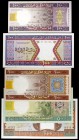Mauritania. 5 billetes de distintos valores y fechas. S/C-/S/C.