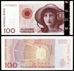 2003. Noruega. Banco Noruego. 100 coronas. (Pick 49a). Kirsten Flagstad. S/C.