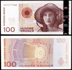 2004. Noruega. Banco Noruego. 100 coronas. (Pick 49b). Kirsten Flagstad. S/C.