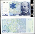2002. Noruega. Banco Noruego. 200 coronas. (Pick 50a). Kristian Birkeland. Escaso. S/C.