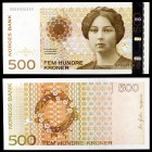 2000. Noruega. Banco Noruego. 500 coronas. (Pick. 51b). Sigrid Undste. Escaso. S/C.