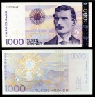 2001. Noruega. Banco Noruego. 1000 coronas. (Pick 52a). Edvard Munch. Raro. S/C.