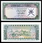 s/d (1970). Omán. Sultanato de Muscat y Omán. 1/2 rial Saidi. (Pick 3a). Sumail Fortaleza. S/C.