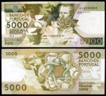 1987. Portugal. Banco de Portugal. 5000 escudos. (Pick 183b). 3 de diciembre, Antero de Quental. Muy escaso. S/C.