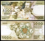 1991. Portugal. Banco de Portugal. 5000 escudos. (Pick 184d). 31 de octubre, Antero de Quental. S/C.