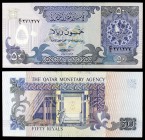 s/d (1989). Qatar. Agencia Monetaria. 50 riyals. (Pick 10). Escaso. S/C.