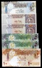 Qatar. 6 billetes de distintos valores y fechas. S/C.