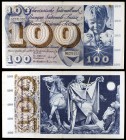 1965. Suiza. Banco Nacional. 100 francos. (Pick 49g). 21 de enero. Manchitas. MBC.