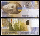 (19)96. Suiza. Banco Nacional. 200 francos. (Pick 73a). Autor Charles-Ferdinand Ramuz. S/C.