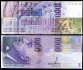 (19)96. Suiza. Banco Nacional. 1000 francos. (Pick. 74a). Jacob Burckhardt. Raro. S/C.