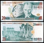 1970 (2000). Turquía. Banco Central. 20000000 liras. (Pick 215). Kamel Atatürk. S/C.