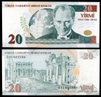 2005. Turquía. Banco Central. 20 nuevas liras. (Pick 219). Presidente Kamel Atatürk. S/C.