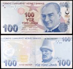 s/d (2009). Turquía. Banco Central. 100 liras. (Pick 226). Presidente Kamel Atatürk / Itri, compositor. S/C.