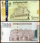 s/d (1998). Yemen. República Árabe. Banco Central. 1000 rials. (Pick 32). Palacio de Seiyun. S/C-.