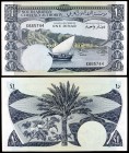 s/d (1965). Yemen. República Democrática. Autoridad Monetaria del Sur de Arabia. 1 dinar. (Pick 3b). Puerto de Aden. S/C-.