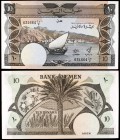 s/d (1984). Yemen República Democrática. Banco de Yemen. 10 dinars. (Pick 9a). Puerto de Aden. S/C-.
