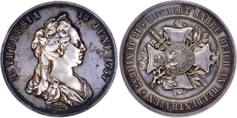 Hauser# 1571; Silver 58,1 mm.; 104,50g.; Franz Joseph I (1849-1916); stamped by ...