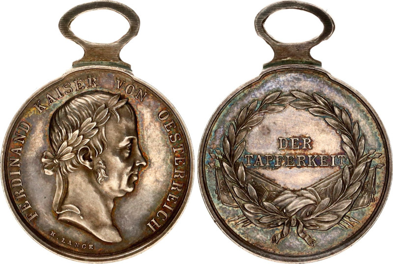 Barac# 74; Silver 41,3x30,7 mm.; 17,50g.; Fedrinand I (1839-1849); Stamped by K....