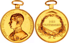 Austria - Hungary Bravery Gold Medal "Der Tapferkeit" Type II 1859 - 1866
