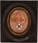 France Miniature of Order of Military Merit in Old Frame 1759