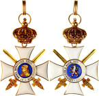 German States Hessen-Darmstadt Order of Philip the Magnanimous Commander Gold Cross with Crown and Swords 1881 - 1918