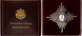 German States Saxony Albert Order Knight's Commander Cross Breast Star 1900