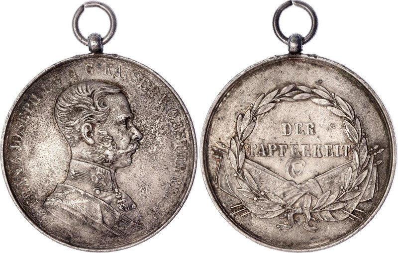 Barac# 82; Silver 40 mm.; Franz Joseph I (1849-1916); without original ribbon; o...