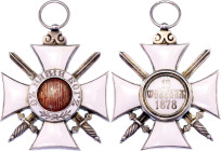 Bulgaria Order of Saint Alexander Officer Cross with Swords on Ring 1881