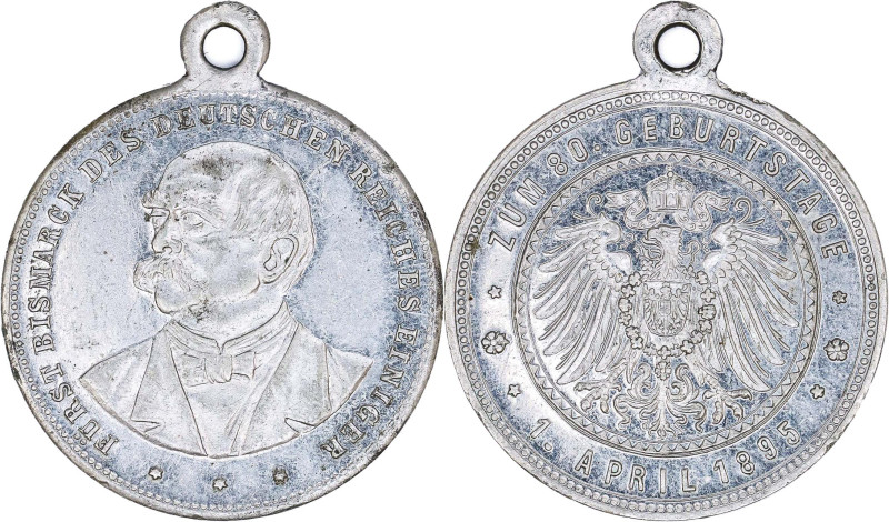 Silver 29 mm.; 10.04g.; Without original ribbon; 80th Birthday of Otto von Bisma...